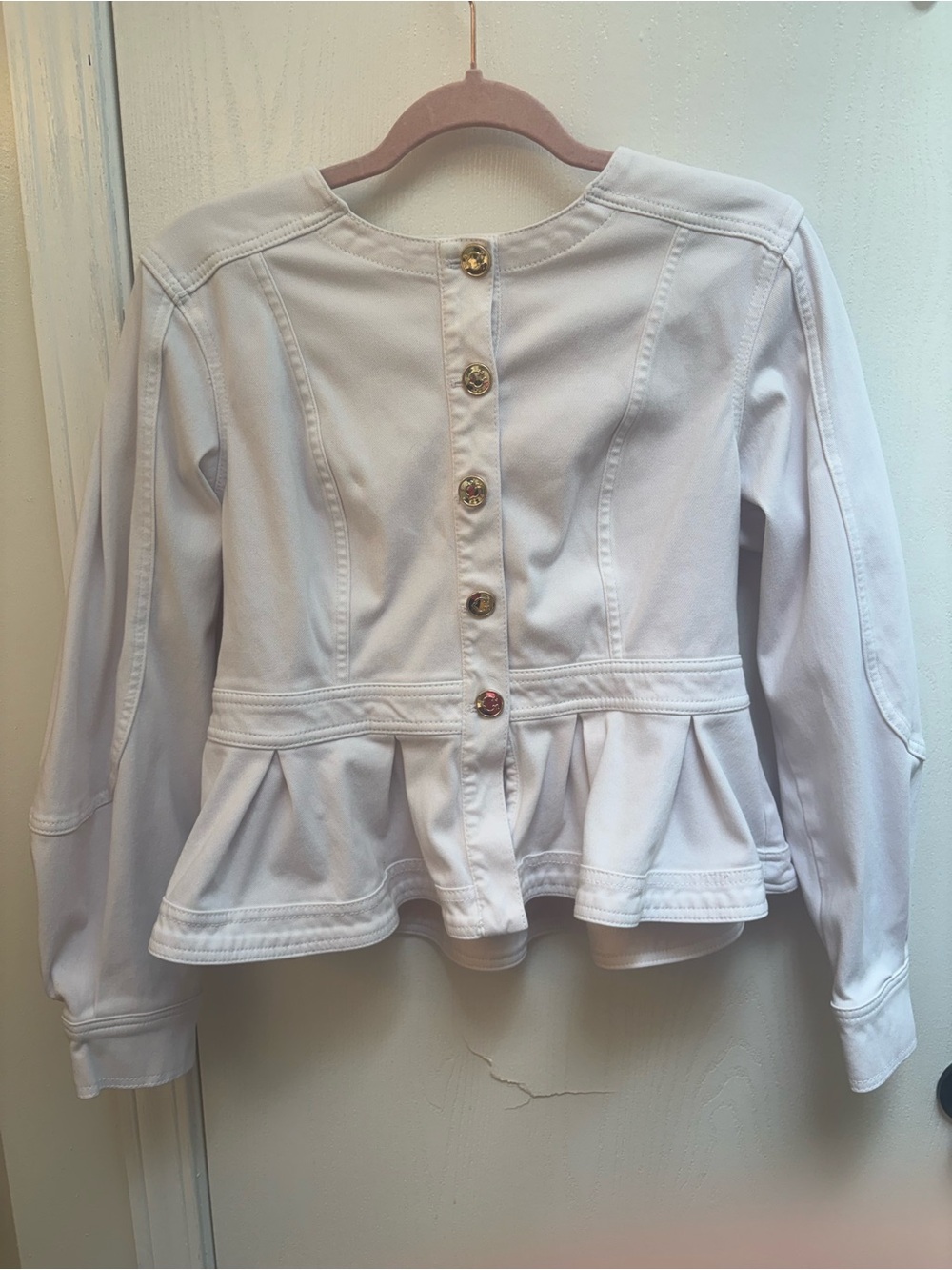 Christian Siriano White Top with Pink Logo Label